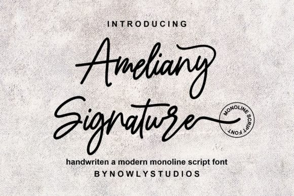 Ameliany Signature: A Fluid Typeface for Modern Web Design