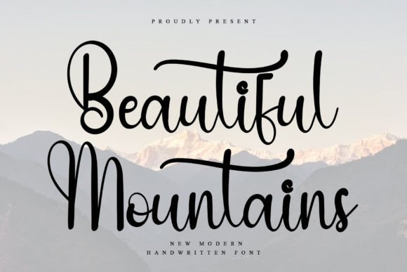 Beautiful Mountains: An Elegant Script Font for Editorial Design