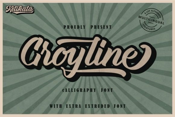 Groyline: A Bold Script Font for Editorial Design